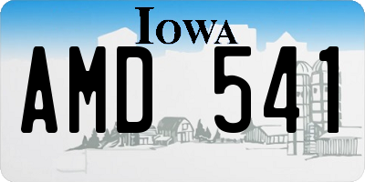 IA license plate AMD541
