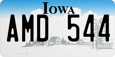 IA license plate AMD544