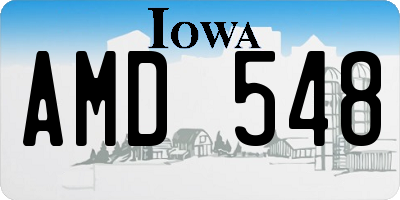 IA license plate AMD548