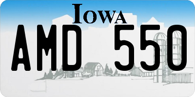 IA license plate AMD550