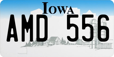 IA license plate AMD556