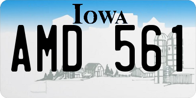 IA license plate AMD561