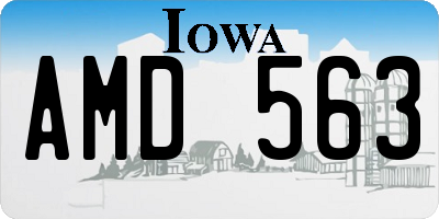 IA license plate AMD563