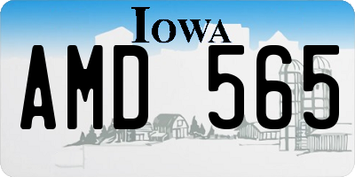 IA license plate AMD565