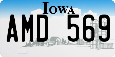 IA license plate AMD569