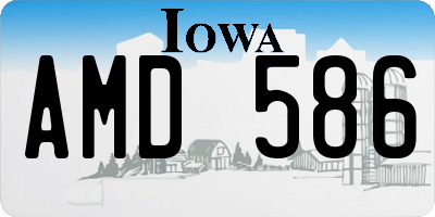 IA license plate AMD586