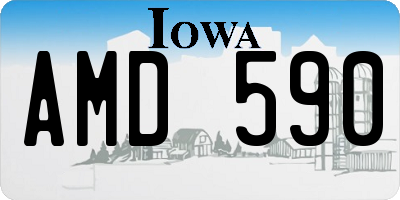 IA license plate AMD590