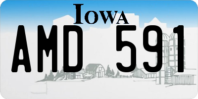 IA license plate AMD591