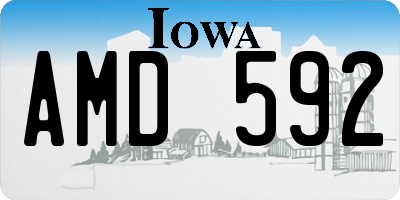 IA license plate AMD592