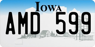 IA license plate AMD599