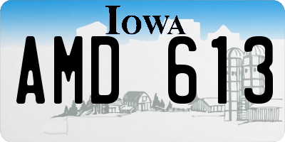 IA license plate AMD613