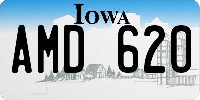 IA license plate AMD620