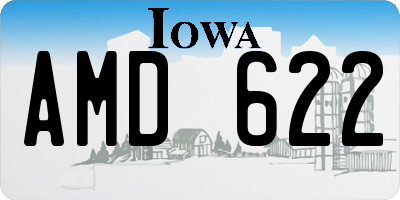IA license plate AMD622