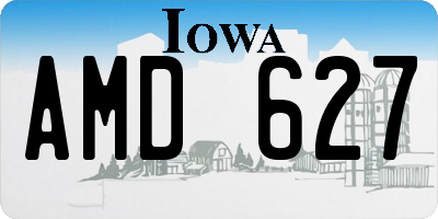 IA license plate AMD627