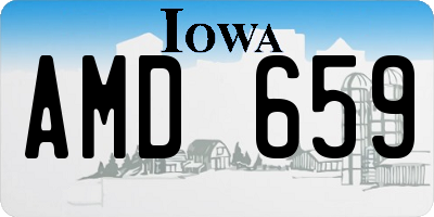 IA license plate AMD659