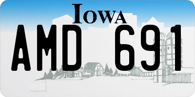 IA license plate AMD691