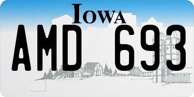 IA license plate AMD693