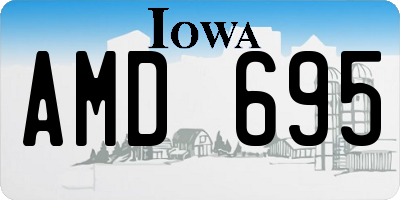 IA license plate AMD695