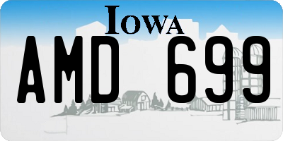 IA license plate AMD699