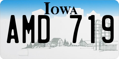 IA license plate AMD719