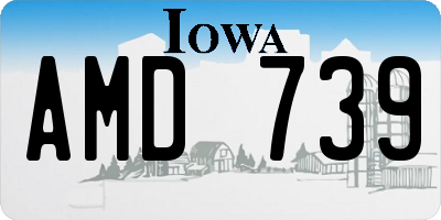 IA license plate AMD739