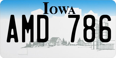 IA license plate AMD786