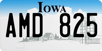 IA license plate AMD825