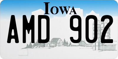 IA license plate AMD902