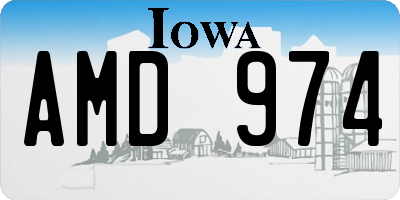 IA license plate AMD974
