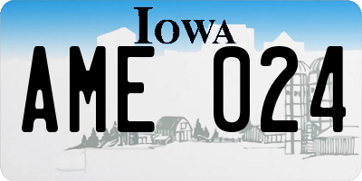 IA license plate AME024