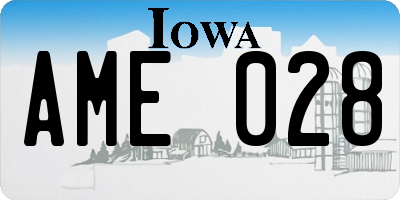 IA license plate AME028