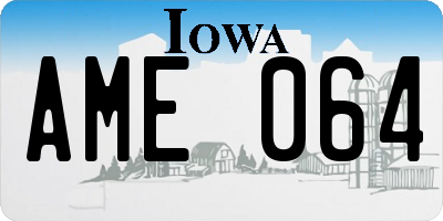 IA license plate AME064