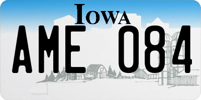 IA license plate AME084