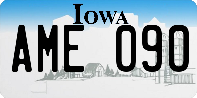IA license plate AME090