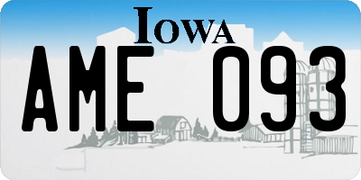 IA license plate AME093