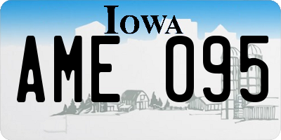 IA license plate AME095