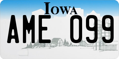 IA license plate AME099