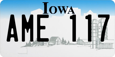 IA license plate AME117