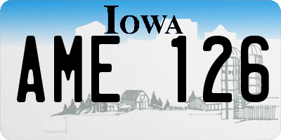 IA license plate AME126