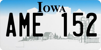 IA license plate AME152