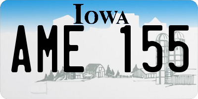 IA license plate AME155