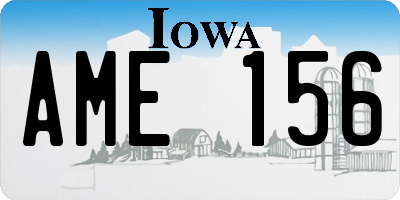 IA license plate AME156