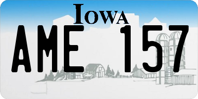 IA license plate AME157