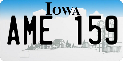 IA license plate AME159