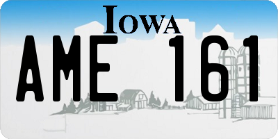 IA license plate AME161