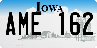 IA license plate AME162