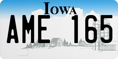 IA license plate AME165