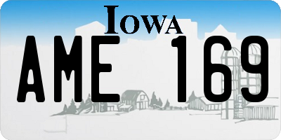 IA license plate AME169