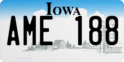 IA license plate AME188