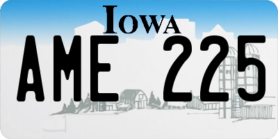 IA license plate AME225